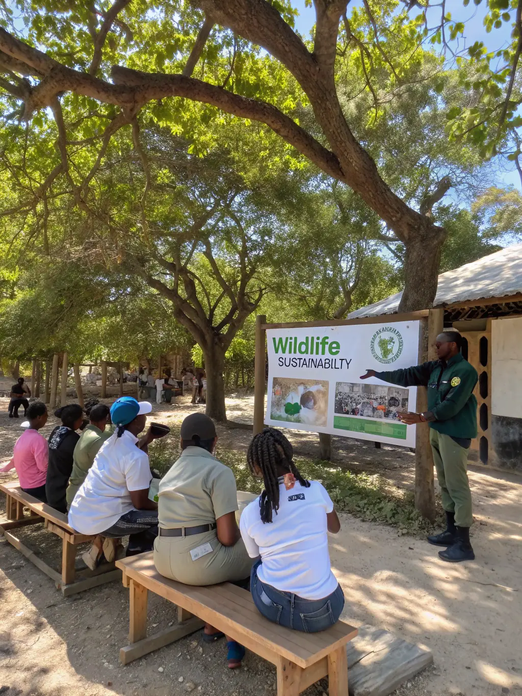 A group of SCCSC members attending a workshop on sustainable hunting practices, learning about wildlife conservation and ethical hunting techniques.